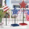3-Pack Wooden Star Tiered Tray Decor for 4th of July & Memorial Day, Red White Blue
